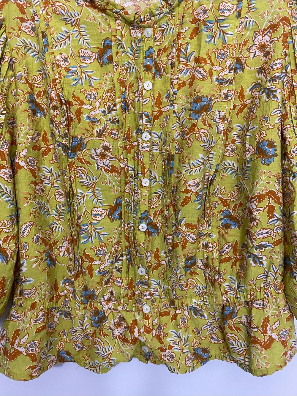 Sam Edelman Floral Button Front Peplum Blouse - Picture 5 of 6